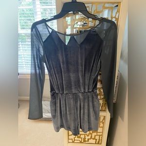 BCBG velvet romper